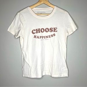 Spiritual Gangster Cream Tee Shirt Size Small